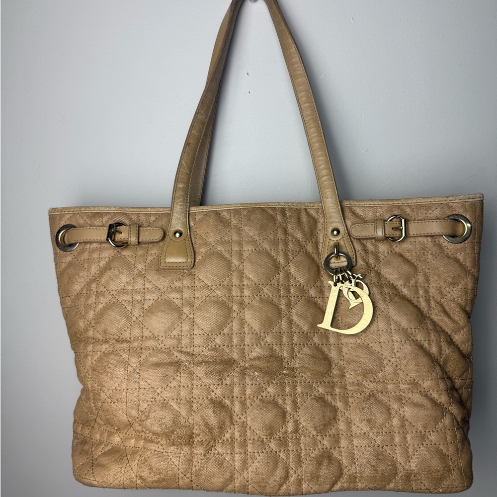 Dior Tan Quilted Tote Bag - Picture 3 of 10